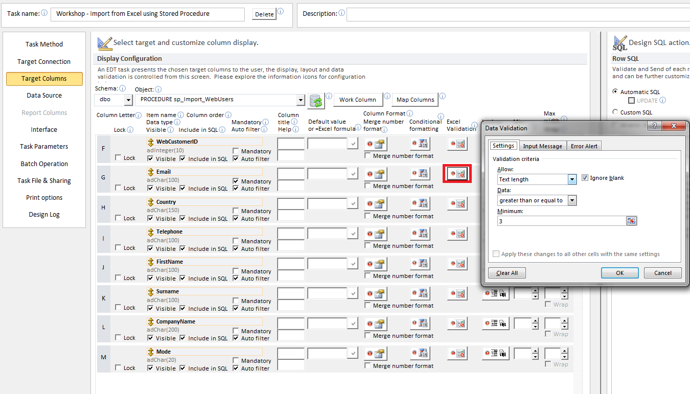 data validation excel