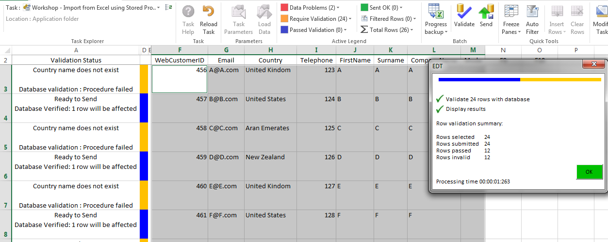 insert data from Excel to database sql server oracle mysql